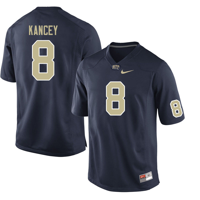 Men #8 Calijah Kancey Pitt Panthers College Football Jerseys Sale-Navy